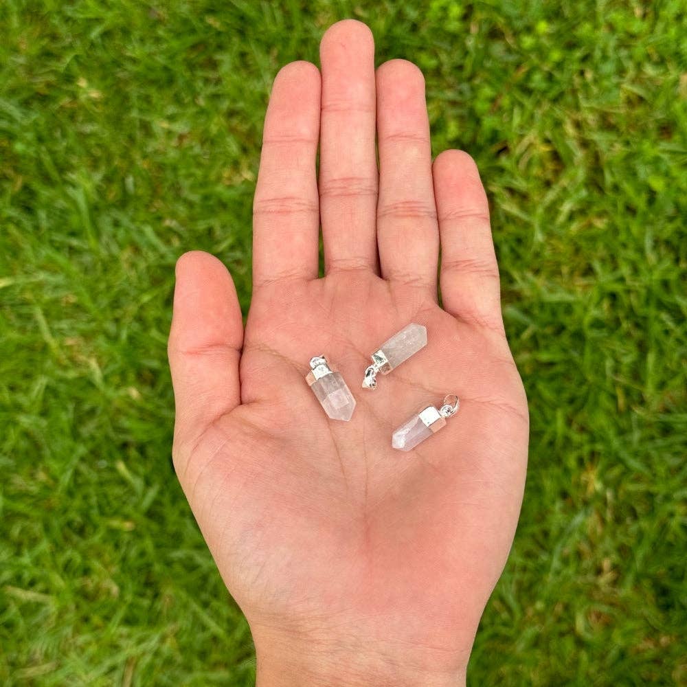 Earths Elements Wholesale - Wholesale Individual Charm/Pendant - Small Point Pendant - Rose Quartz1