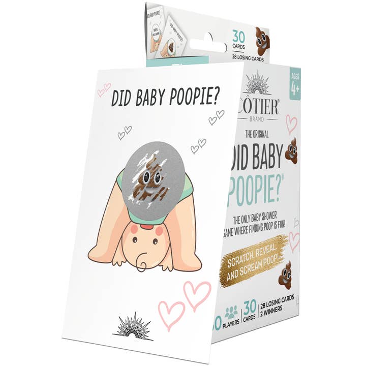 CÔTIER BRAND - Wholesale Card game - Did Baby Poopie? - Scratch Off Emoji Card Baby Shower Game1