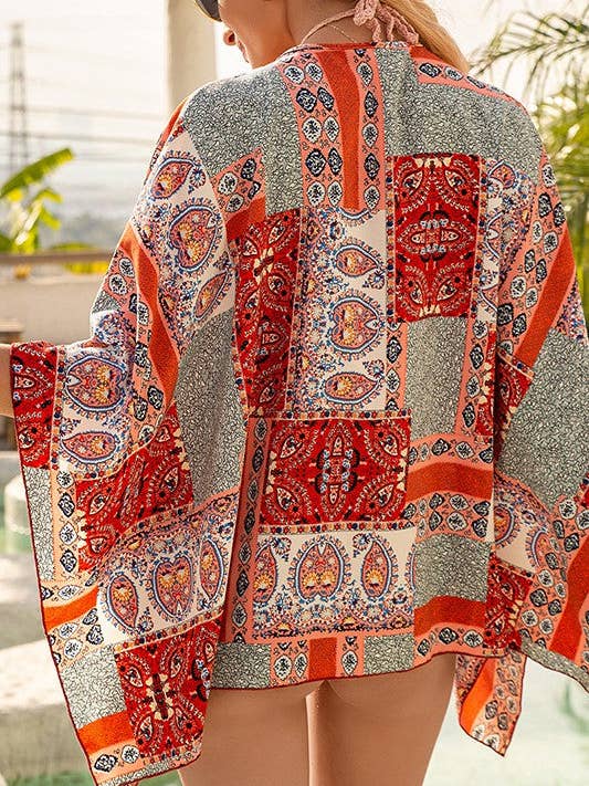 Red Breezy Knit Beach Smock for wholesale on Faire3