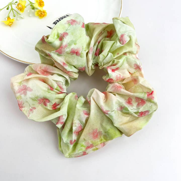 mildstyles - Wholesale Scrunchie - Women's - Versatile Large Floral Print Scrunchie Hair Tie