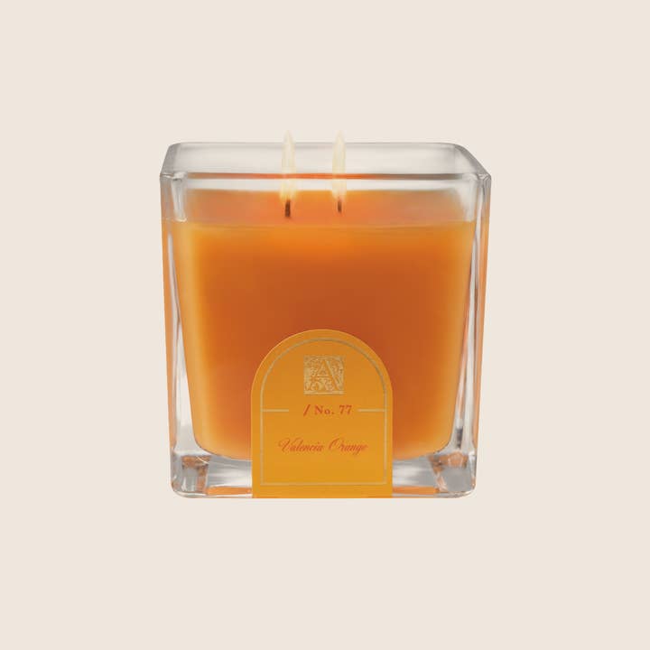 Aromatique - Wholesale Jar/Filled Candle - Valencia Orange - Cube Glass Candle - 6 EA