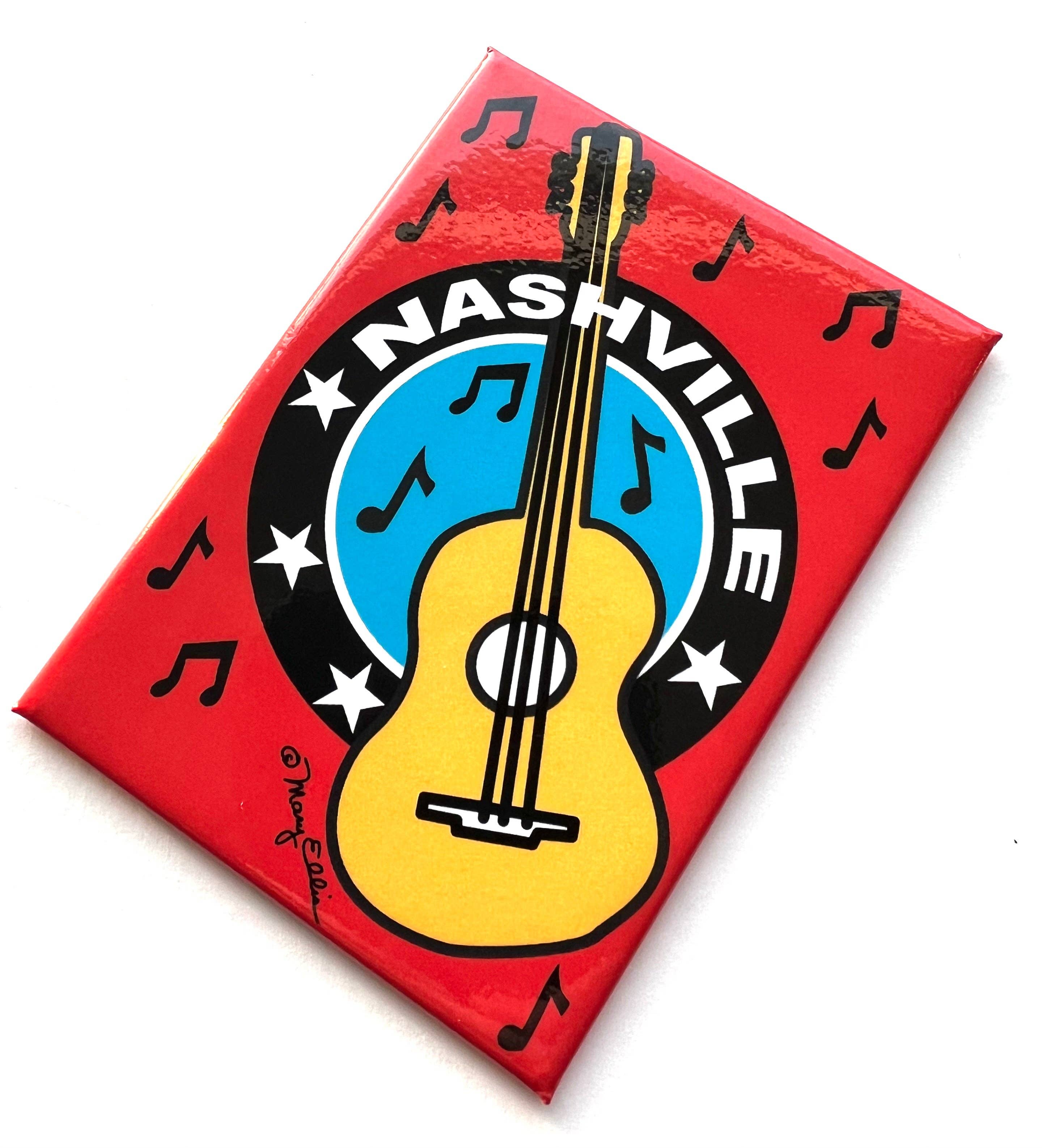 Mary Ellis - Wholesale Magnet - Nashville Tennessee Magnet Guitar | Nashville Souvenir Gift1