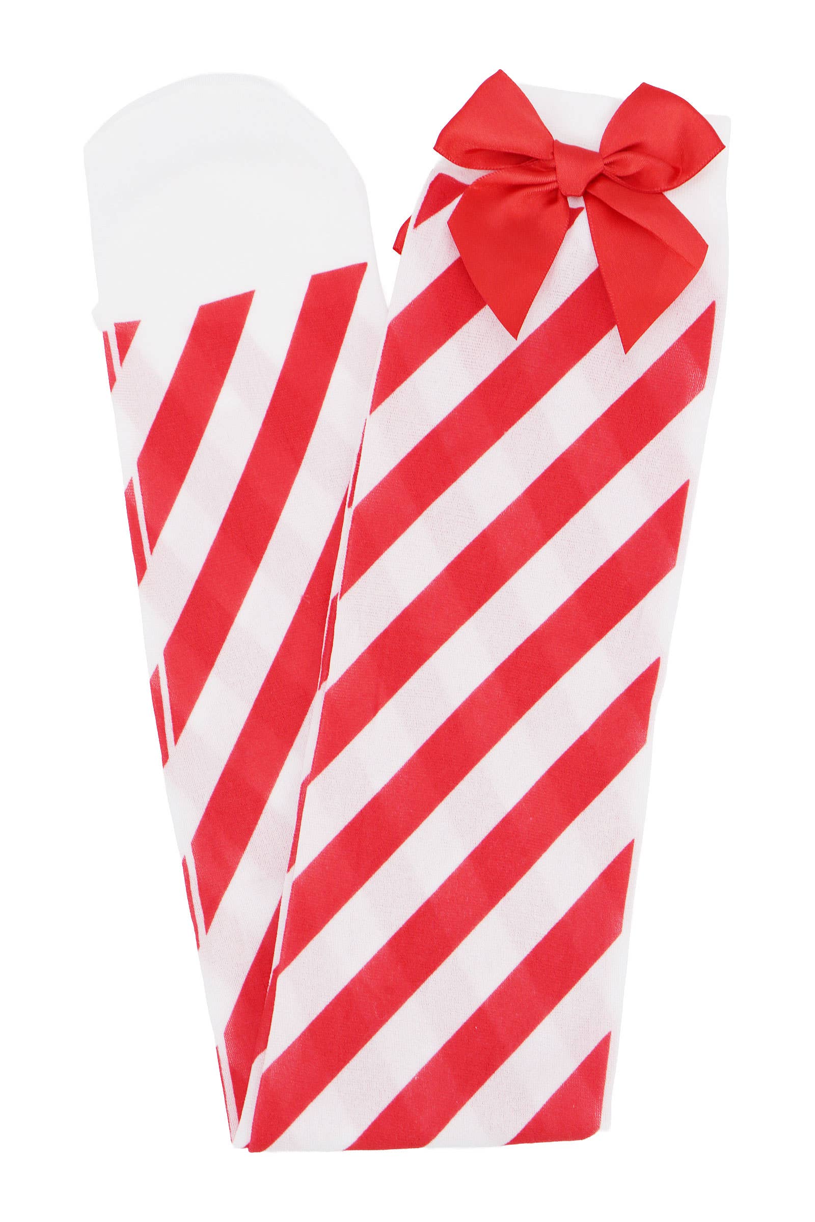 ASSORTED Christmas Santa Girl Stripe OTK Sock Tights for wholesale on Faire5