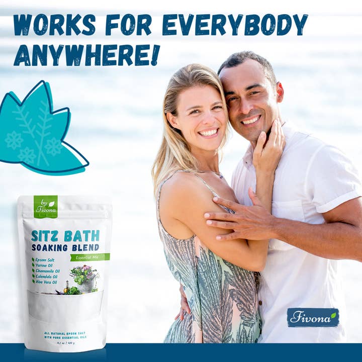 FIVONA – Großhandel Badewasser/-milch – Sitz Bath Soak Salzmischung zur Behandlung von Hämorrhoiden und nach der Geburt6