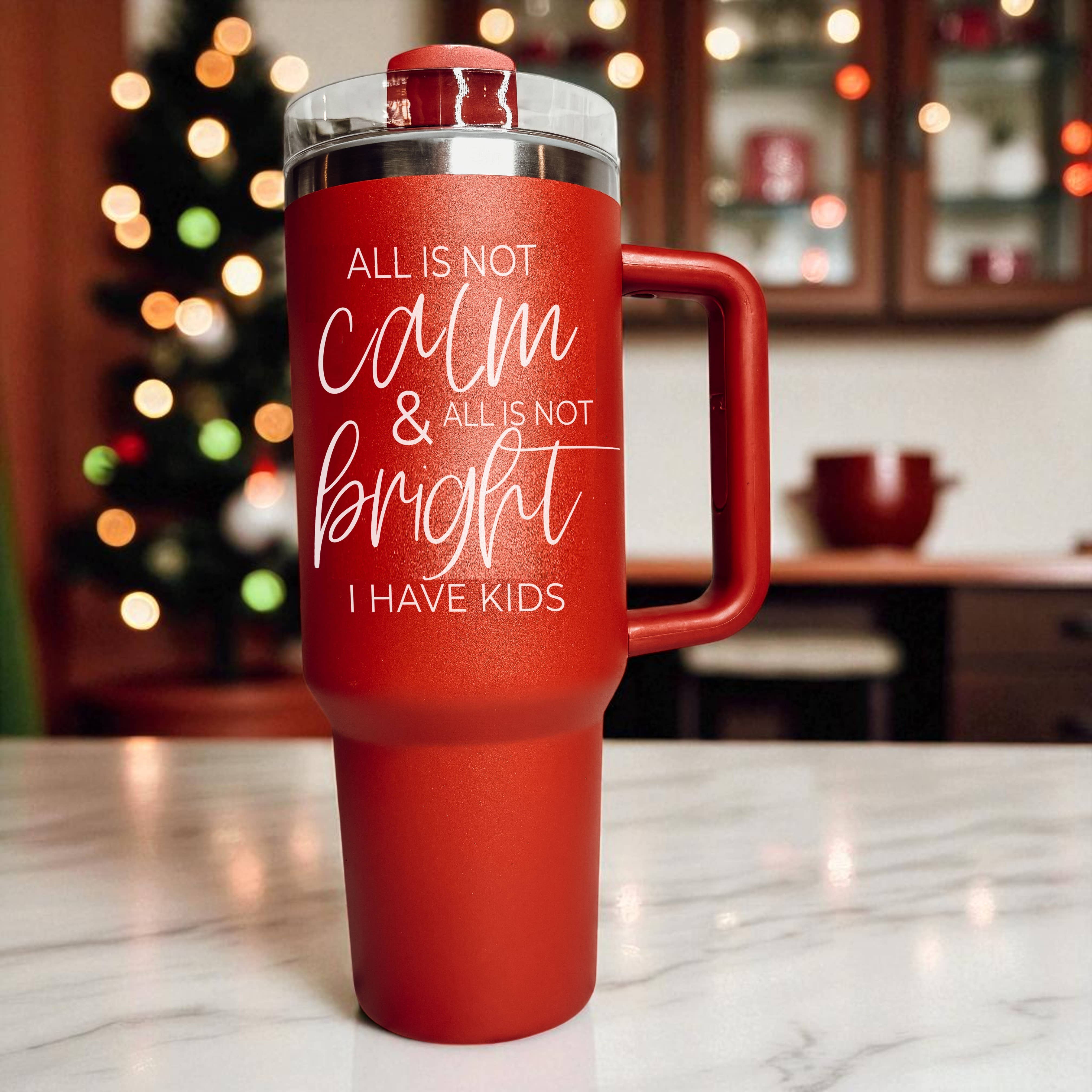 Gia Roma - Wholesale Insulated Mug/Tumbler - Funny Christmas Coffee Mugs, Red Holiday Tumblers With Straw19