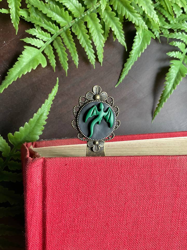 Green Dragon Metal Bookmark for wholesale by The Midnight Glen