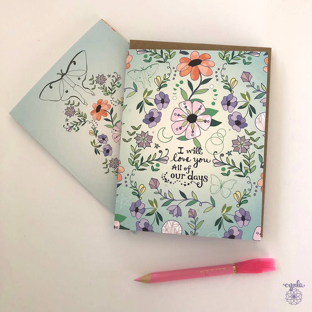 Cynla - Vente Cartes de Saint-Valentin - Carte de vœux Our Days Love - Carte de Saint-Valentin4
