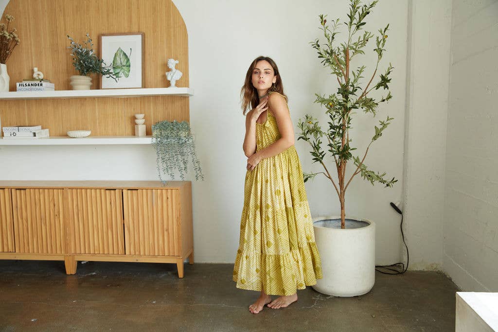 The Fox and The Mermaid - Wholesale Jurk - Dames - Handgeverfde Shibori maxi-jurk (Udvita)13