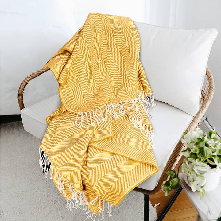 Pavilia - Wholesale Throw blanket - Herringbone Knit Fringe Throw Blanket18