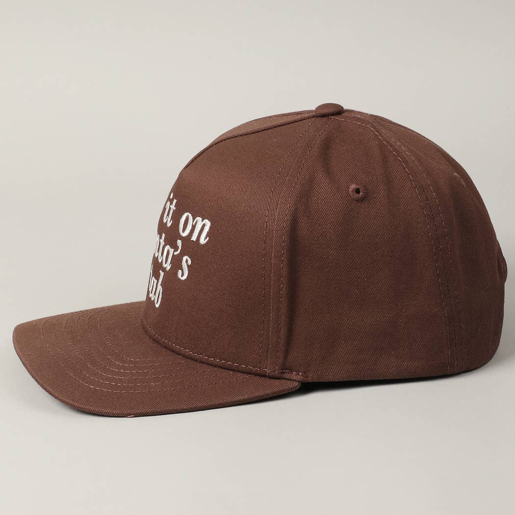 Fashion City - Wholesale Baseball Cap - Unisex - put it on santa's tab Text Embroidery Trucker Hat9