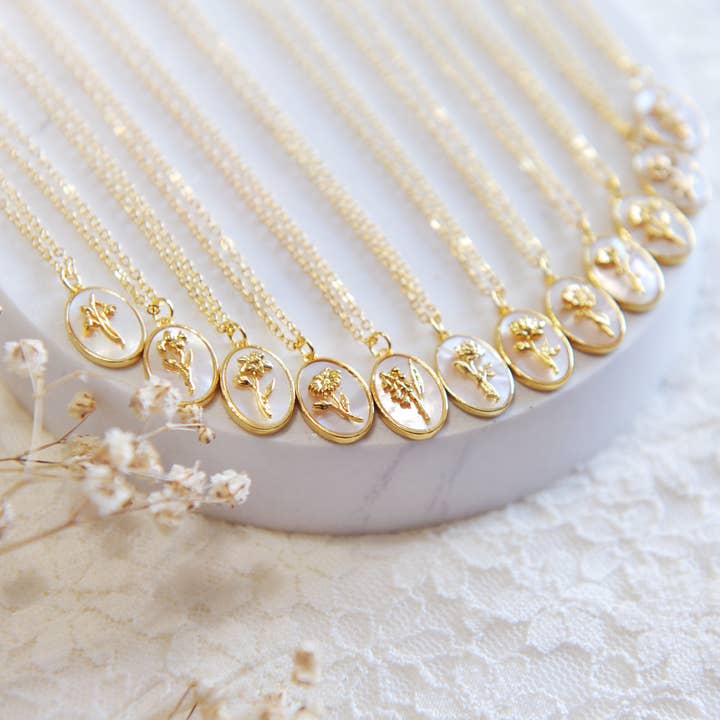 Oh So Lovely - Wholesale Pendant/Charm Necklace - Flora Birth Flower Necklace27