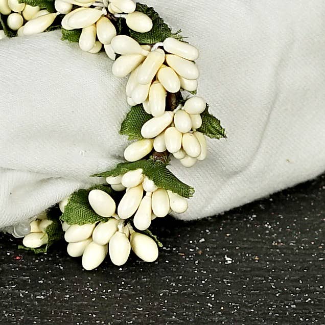 Impressive Enterprises, Inc. - Wholesale Napkin Ring - ISB13700VAN- 1.5in Pip Berry Taper/Napkin Ring-Vanilla color