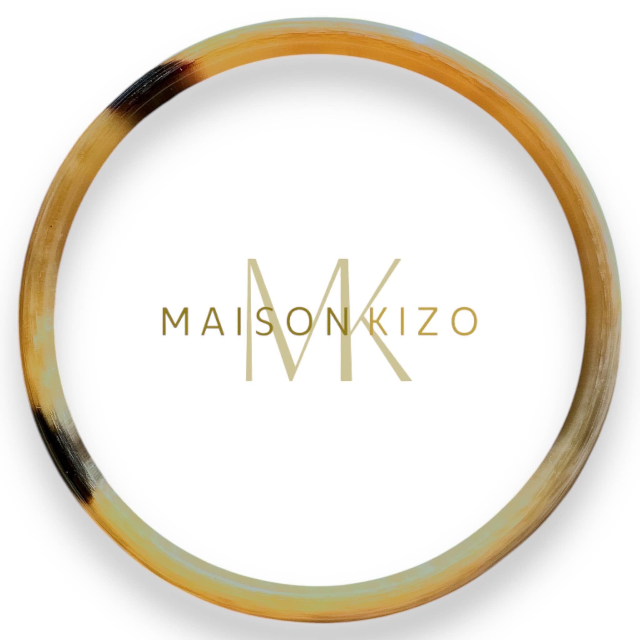 MAISON KIZO - Wholesale Bangle Bracelet - Lacquered bangle in natural buffalo horn0