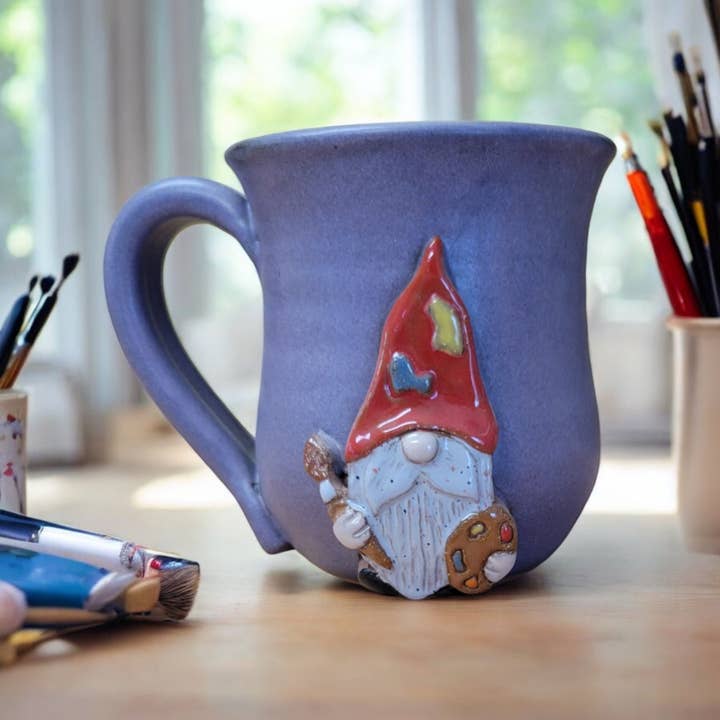 MudWorks Pottery - Wholesale Coffee Mug - Artist Gnome Mug