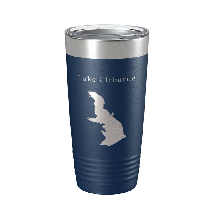 Tasse de voyage Lake Pat Cleburne Map Tumbler, tasse à café isolée gravée au laser, Texas, 20 oz pour la vente par CarveBright