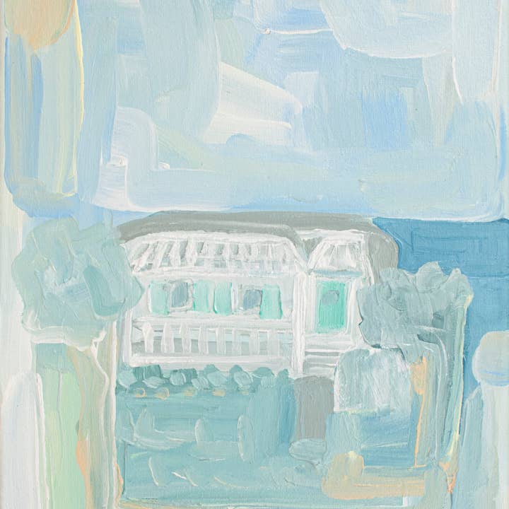 Carol Hunter Art - Wholesale Art Print - SURF SHACK- MINT DIVINE1