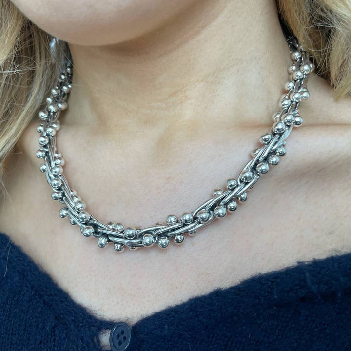 Gifts For Her - 5mm Peppercorn DNA Necklace for wholesale by Mon Bijoux