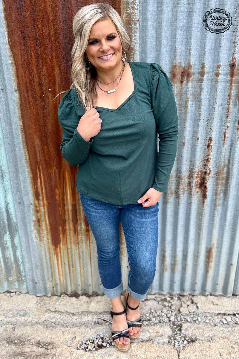 Sterling Kreek - Wholesale Blouse - Women's - Something Classy Green Top2