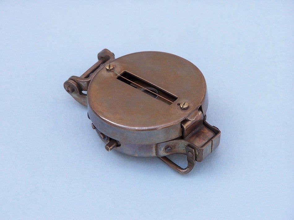 Hampton Nautical - Wholesale Navigational Compass - Antique Brass Military Compass 4"1
