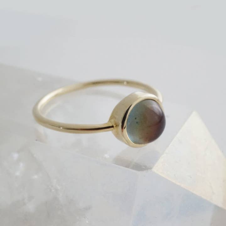 Honeycat Jewelry - Wholesale Single Stone/Solitaire Ring - Gold - Mini Mood Ring