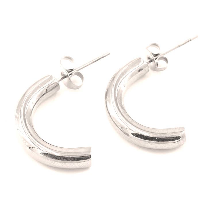 Pendientes de acero inoxidable 36 aros impermeables, semicirculares para venta al por mayor de Sergio Engel jewellery