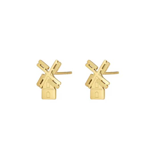 Stainless steel earrings - Windmill in Mokum* for wholesale by Sansira Jewelry