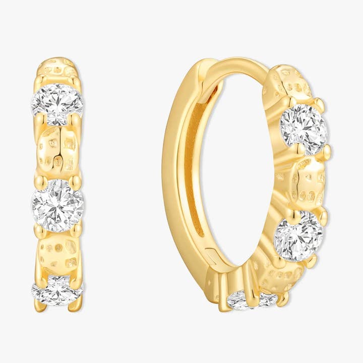 Krystalbelagte Hoops i Guld for engroshandel hos LEA Jewels