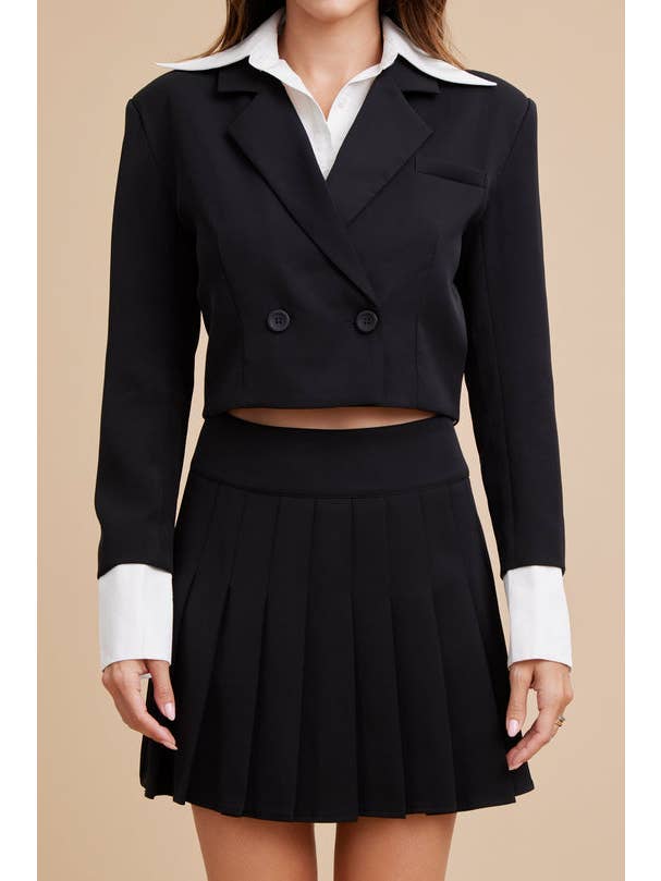 5besties inc - Vente Ensembles tenues maman et moi – maternité - ENSEMBLE BLAZER COURT ET JUPE DE TENNIS