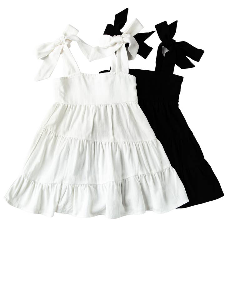 Karibou Kids - Wholesale Dress – Kids - Karolina Tiered Dress - Black Noir7