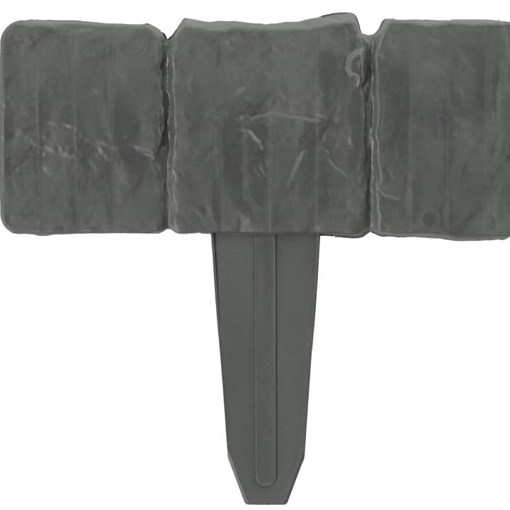 Quickway Imports - Wholesale Garden/Lawn Stake - Cobbled Stone Lawn Edging Gate 10pk Interlocking Stakes1