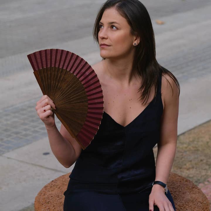 ràfega abanicos - Wholesale Handheld Folding Fan - Abanico Tinto4