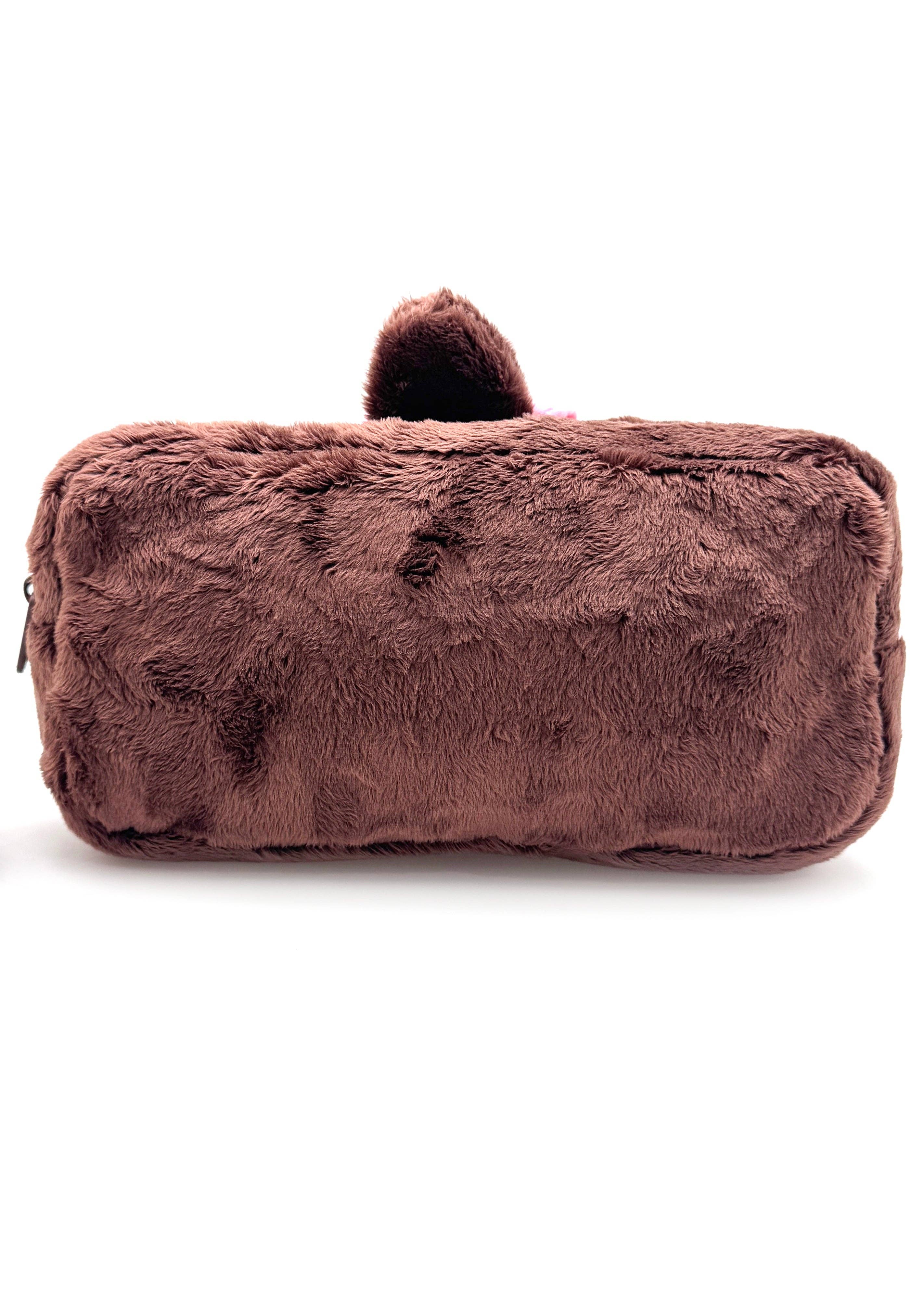 LASR - Wholesale Makeup/Cosmetic Bag - Monchhichi-Chan Face Plush Cosmetic Bag2