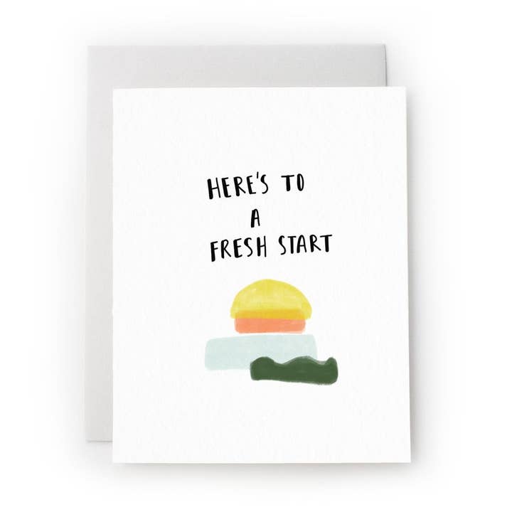 Here's to a Fresh Start Card for wholesale by Tack and Ward