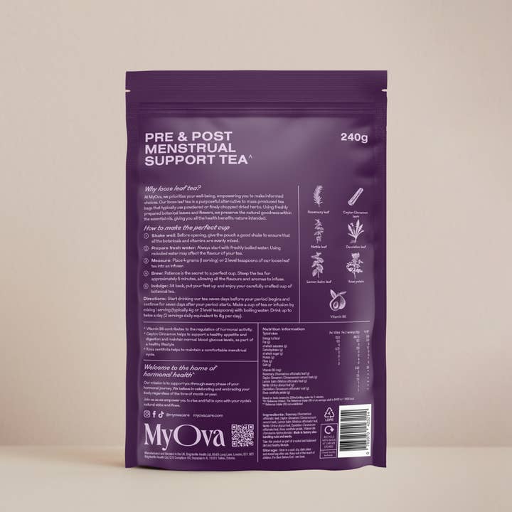 MyOva – wholesale Health/detox tea – Pre + Post Menstrual Botanical Tea2