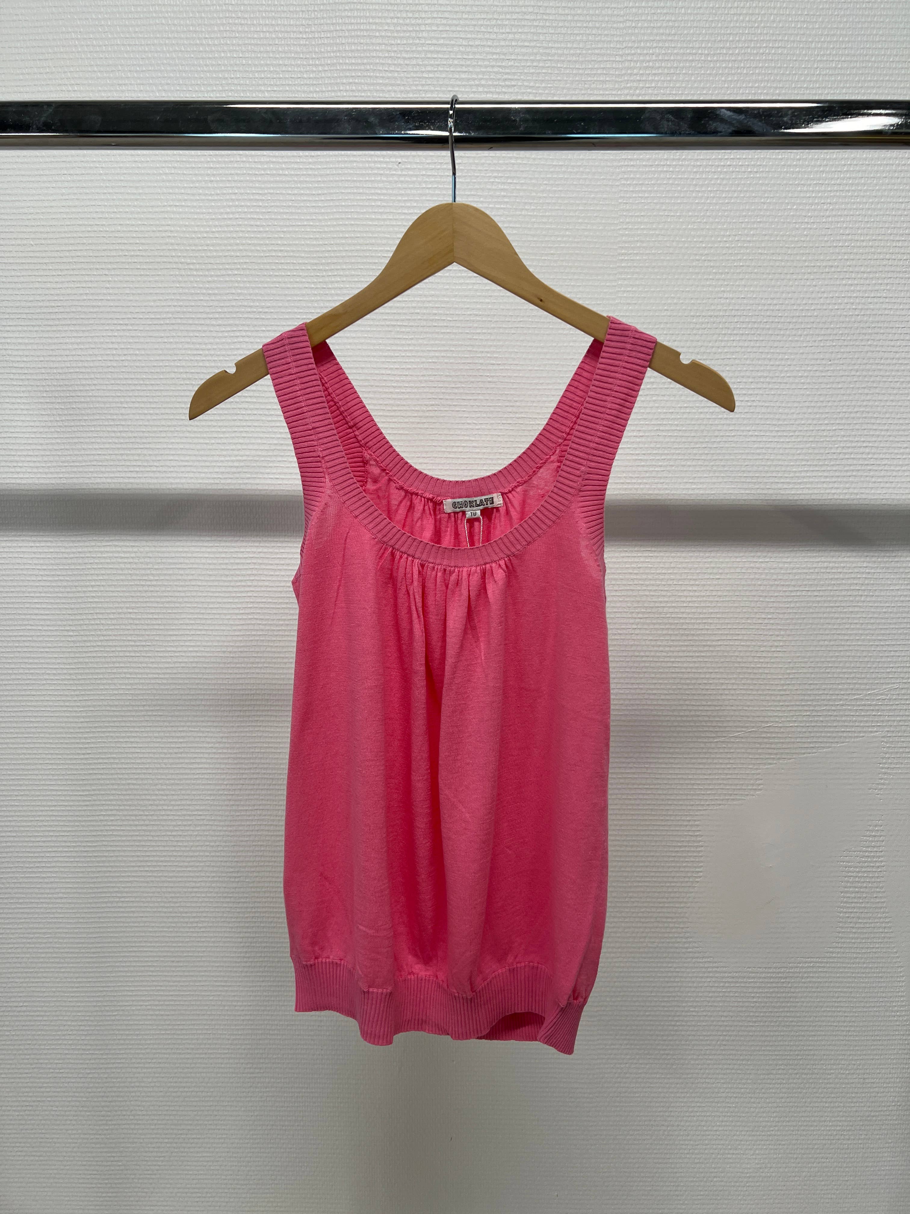 CHOKLATE PARIS - Wholesale Tank Top - Women's - Top tank round neck cotton knit - 25480