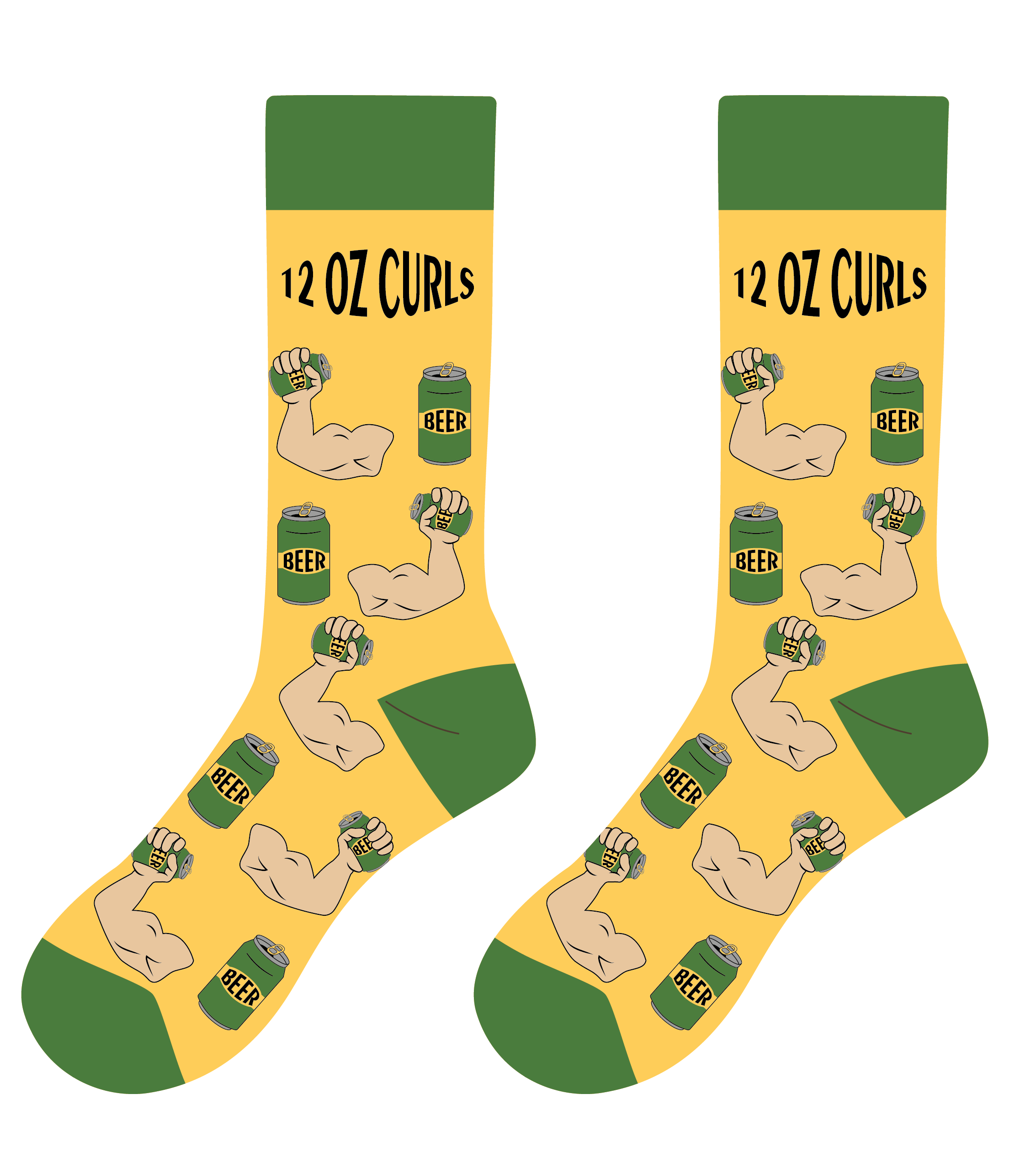 Barrel Down South - Wholesale Socks - Men's - Beer 12 Ounce Curls Funny Socks0