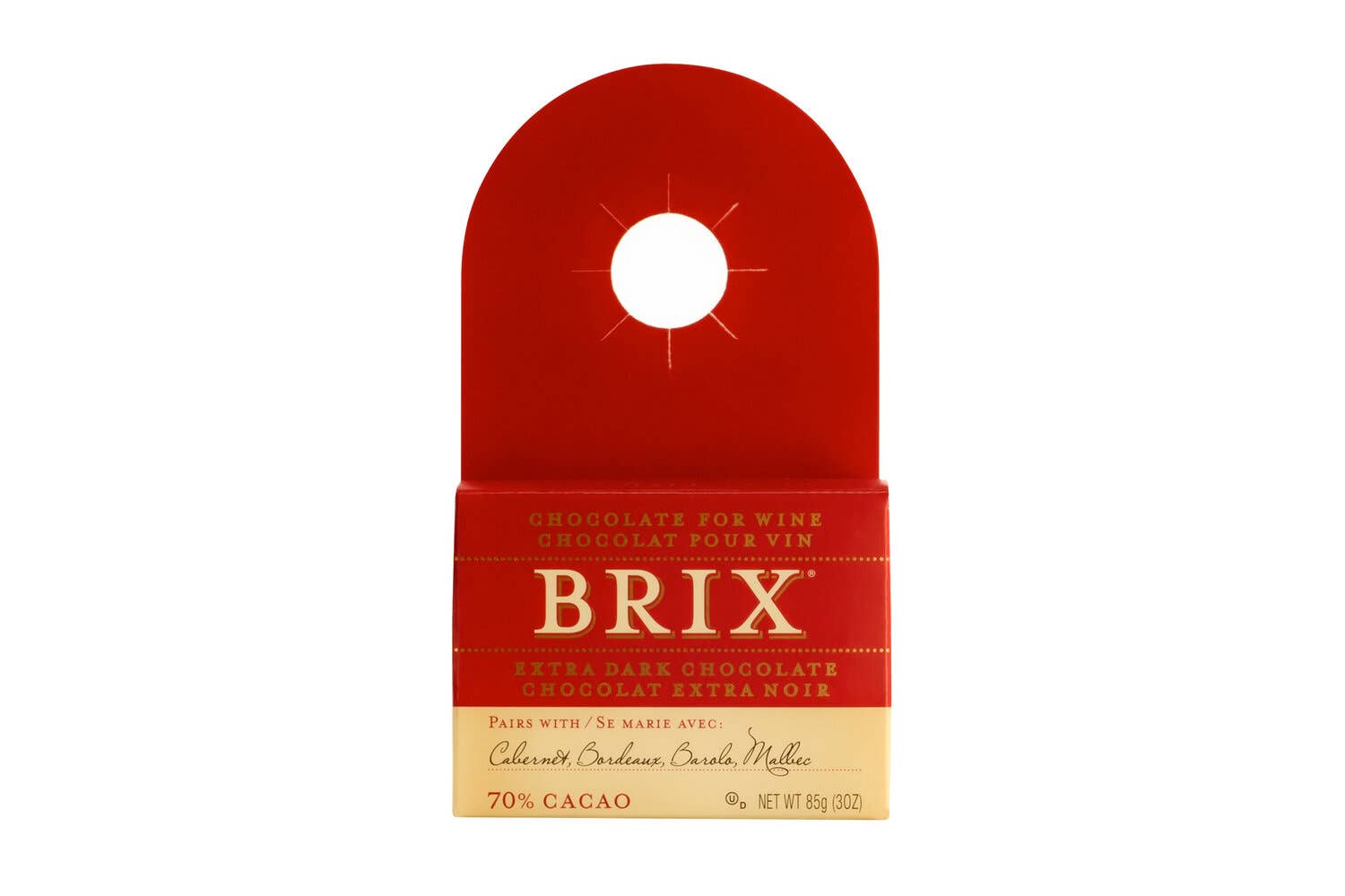 Brix Chocolate - Wholesale Chocoladereep - Brix Chocolade Fleshanger - Extra Pure Chocolade 85 g reep1
