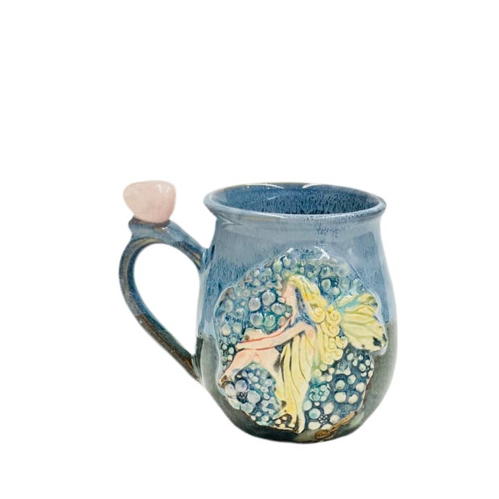 Carys Martin Ceramics - Wholesale Coffee Mug - Fairy Rose Quartz Crystal Mug3