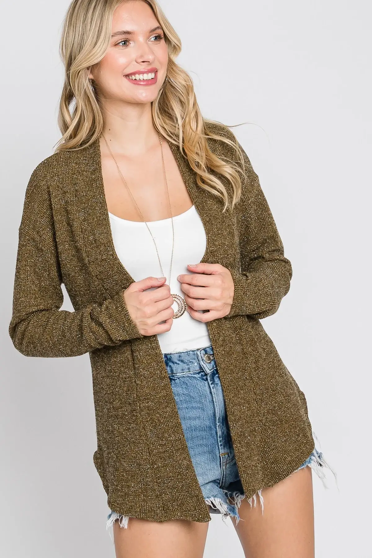 OLIVE BOHO OPEN NECK LONG SLEEVES CARDIGAN SOIN2058C for wholesale on Faire0