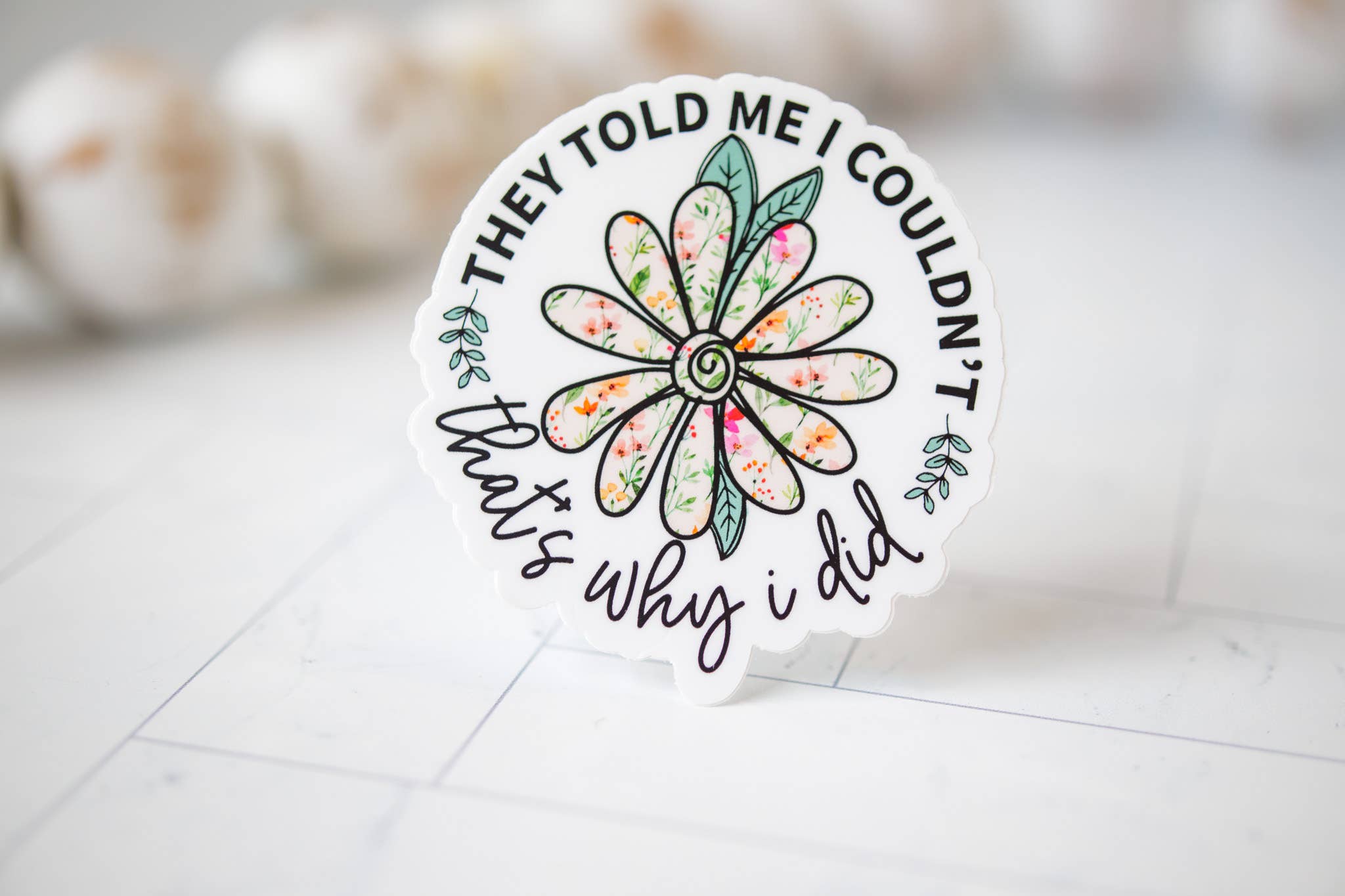 Savannah and James Co - Vente Autocollant - That's Why I Did, autocollant en vinyle inspirant, 3 x 3 po4