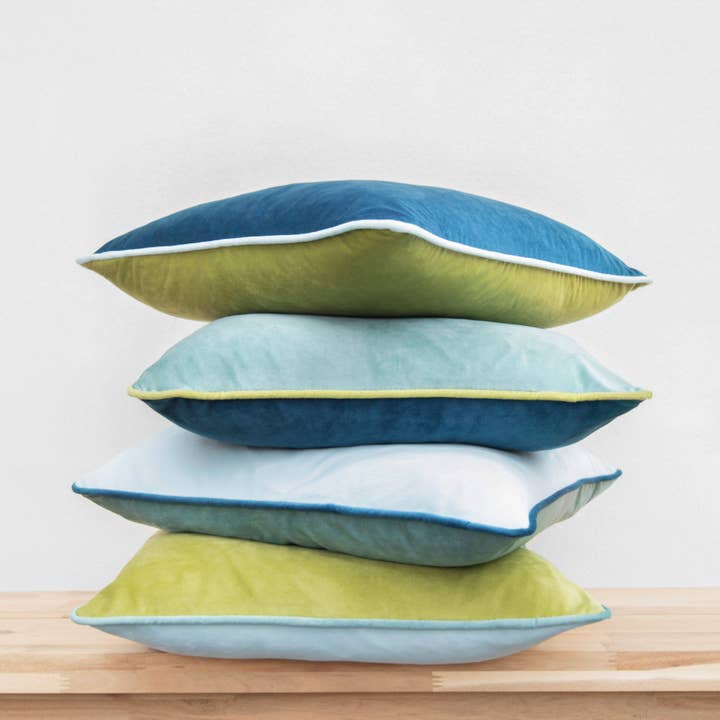 Monday Moose - Wholesale Throw/Decorative Pillow - Monteverde Pillow Covers (4-Pack) - Green/Blue5