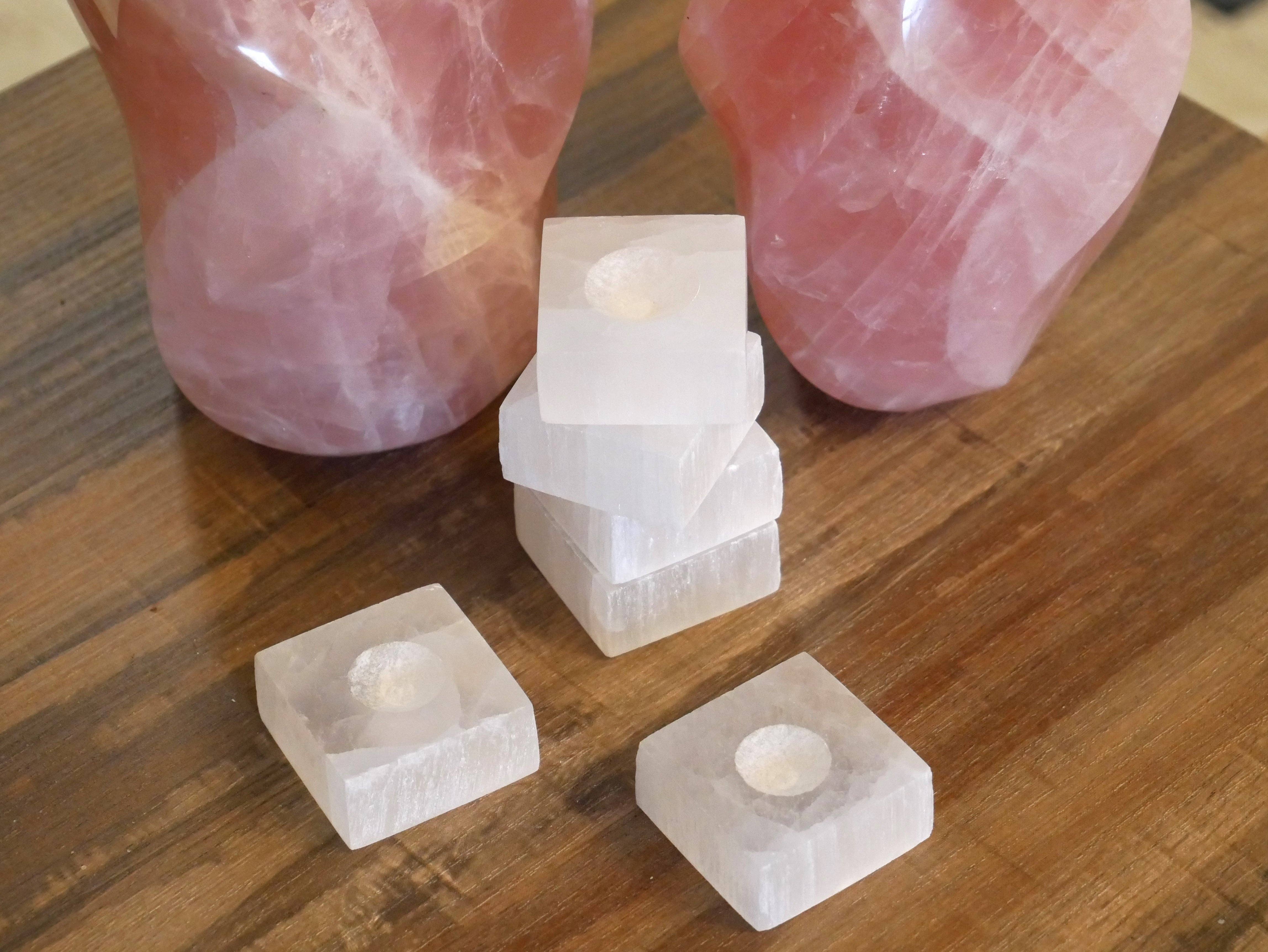 The Healing Sanctuary - Wholesale Spirituele steen/kristal - Seleniet vierkante statieven1