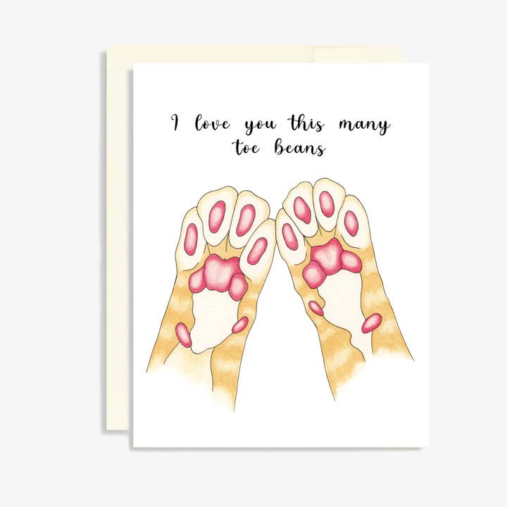 Toe Beans Card for wholesale by Keepsake Studio