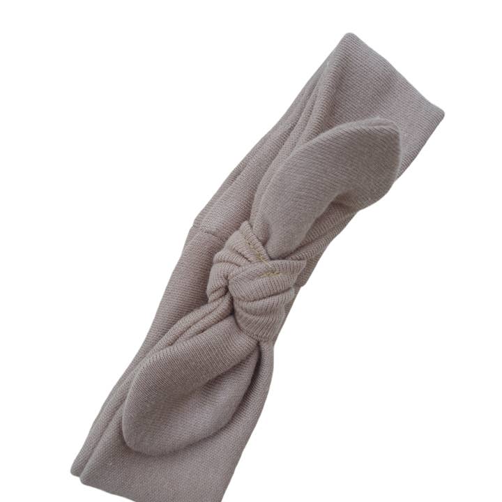 Bandeau Nœud Beige pour la vente par Maman Poule et Papa Coq