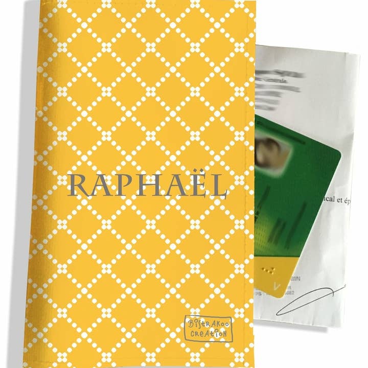 Titular prescrito com pontilhado amarelo branco personalizado por atacado de BISTRAKOO