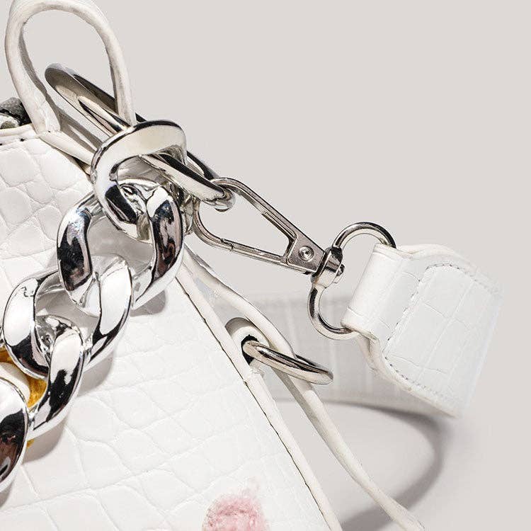 Dipped Shop - Vente Sac porté épaule – femme - Sacs à bandoulière chaîne jacquard à fleurs colorées DP25D6575