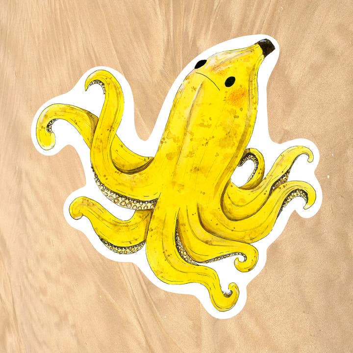 Banan-octopus - Sticker for wholesale by Samun Arts