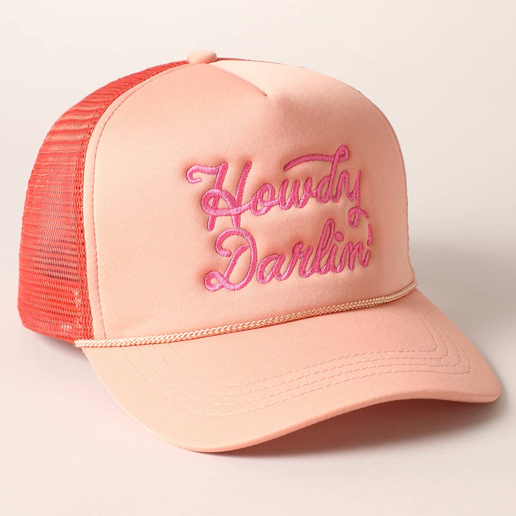 Fashion City - Wholesale Trucker Hat - Women's - Howdy Darlin' Embroidered Mesh Back Trucker Cap22