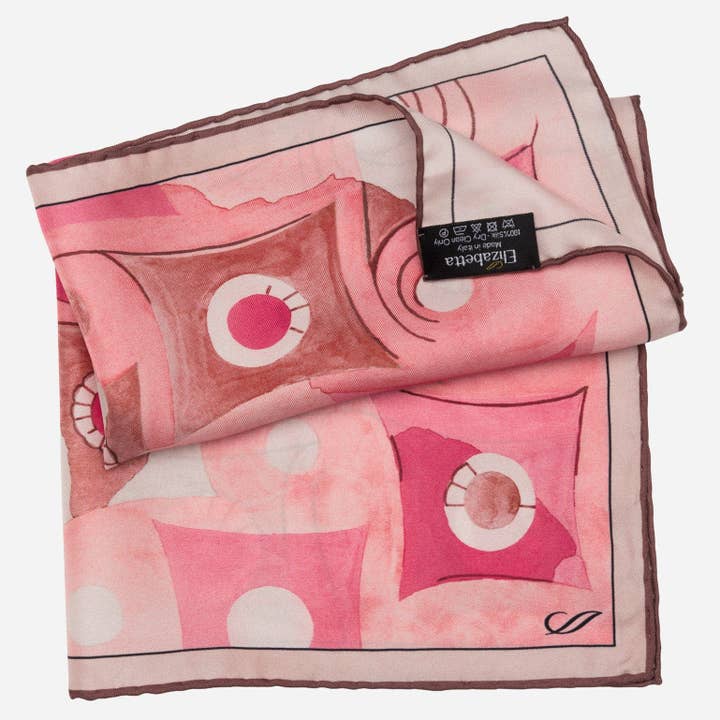 Elizabetta Made in Italy USA - Wholesale Pocket Square - Men's - Prato - Silk Pocket Square - Spanish Pink4