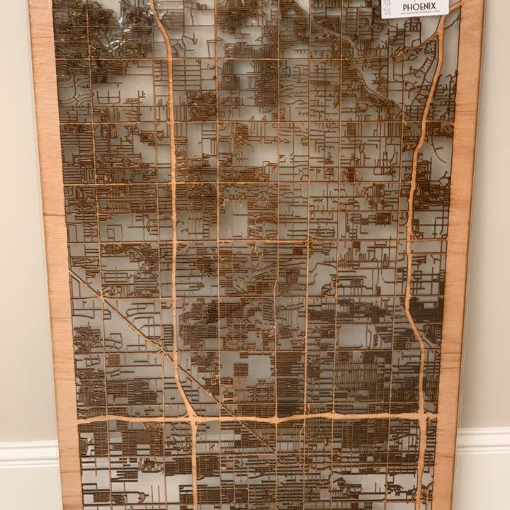 One Man One Garage - Wholesale Wall Accent - City Maps, Large 24x36" Perfect Housewarming Gift! Wooden Street Cutouts23